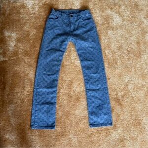 Louis Vuitton Men's Denim Jeans with Pattern